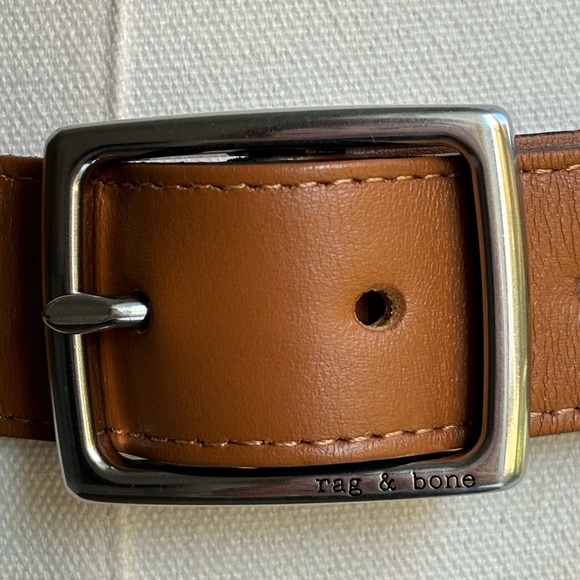 Rag & Bone Boyfriend Leather & Canvas Belt - Picture 4 of 9